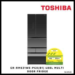 TOSHIBA: GR-RM631WE-PGX 488L MULTI DOOR FRIDGE - 2 YEARS WARRANTY (ETA DEC 2023)