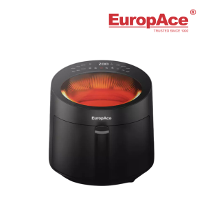 EUROPACE EAF9501DBK 6-IN-1 LUMI BLADELESS AIR FRYER 360 HOT AIR CIRCULATION & SKYLIGHT VIEW + 1 YEAR WARRANTY